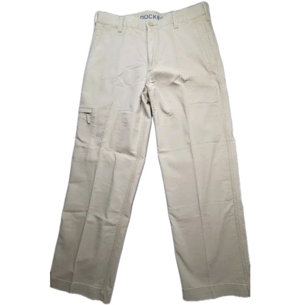 Dockers D3 Cargo Pants Mens 34x30 Classic Fit Khaki Utility Casual Dadcore
